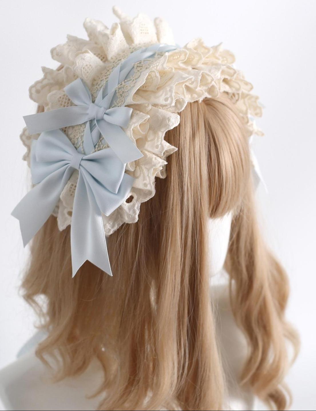 Little Butterfly - Sweet Lolita Headdress Set, Lace & Bows 44503:830444