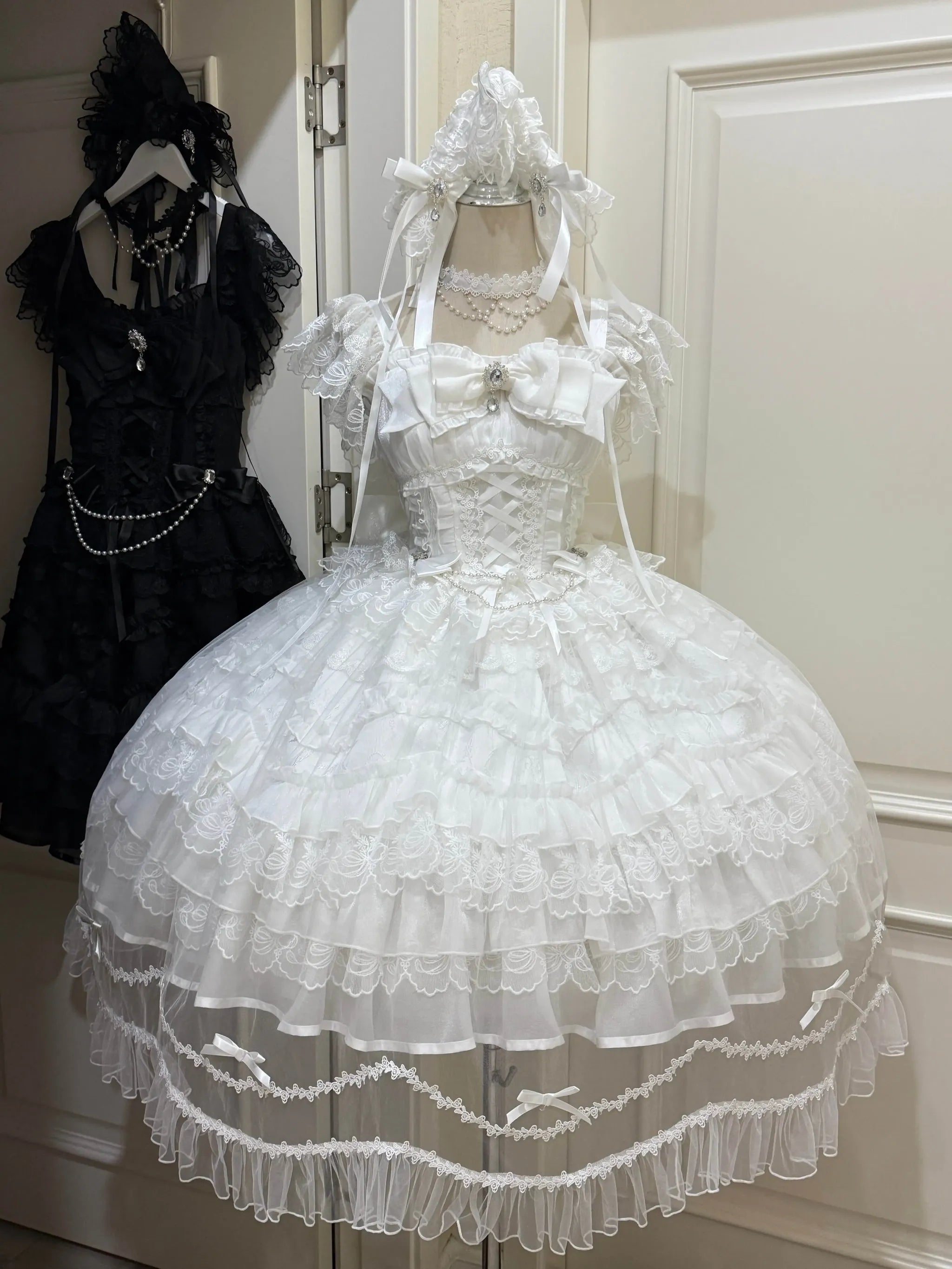 Sugar Girl - Eternal Vow - Weeding Lolita JSK, Detachable Overlay (L M S) 44248:800954