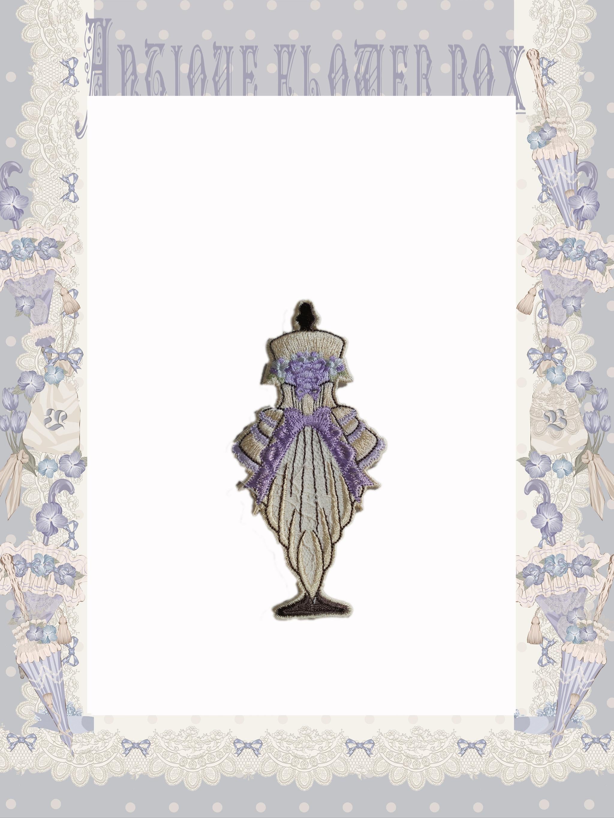 NanShengGe - Purple Memoirs - Floral Themed Classic Lolita Accessory Brooch 4 One Size