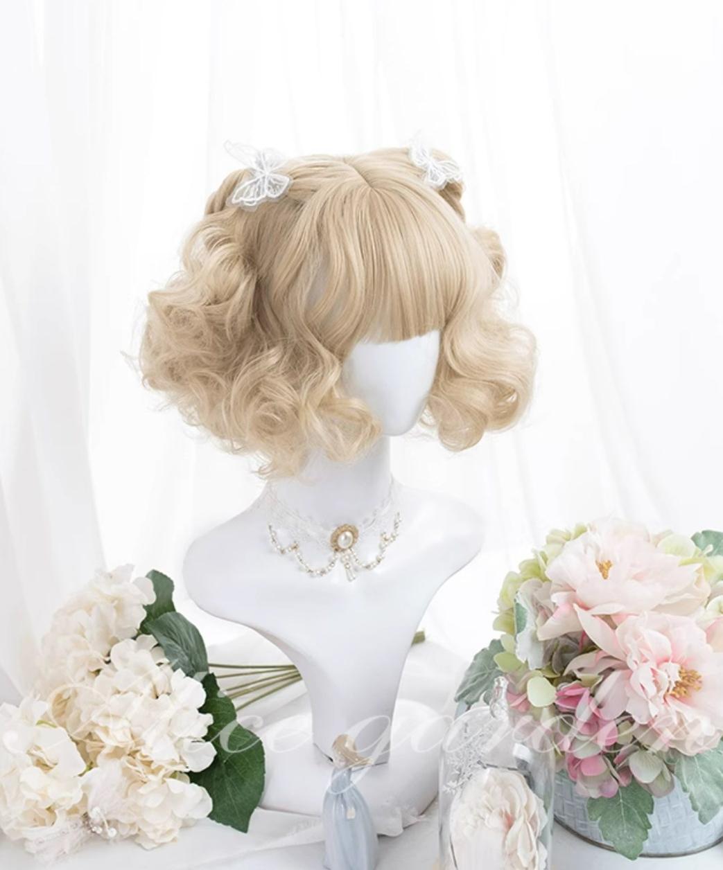 Alicegarden~Kawaii Casual Lolita Blonde Curly Wig   