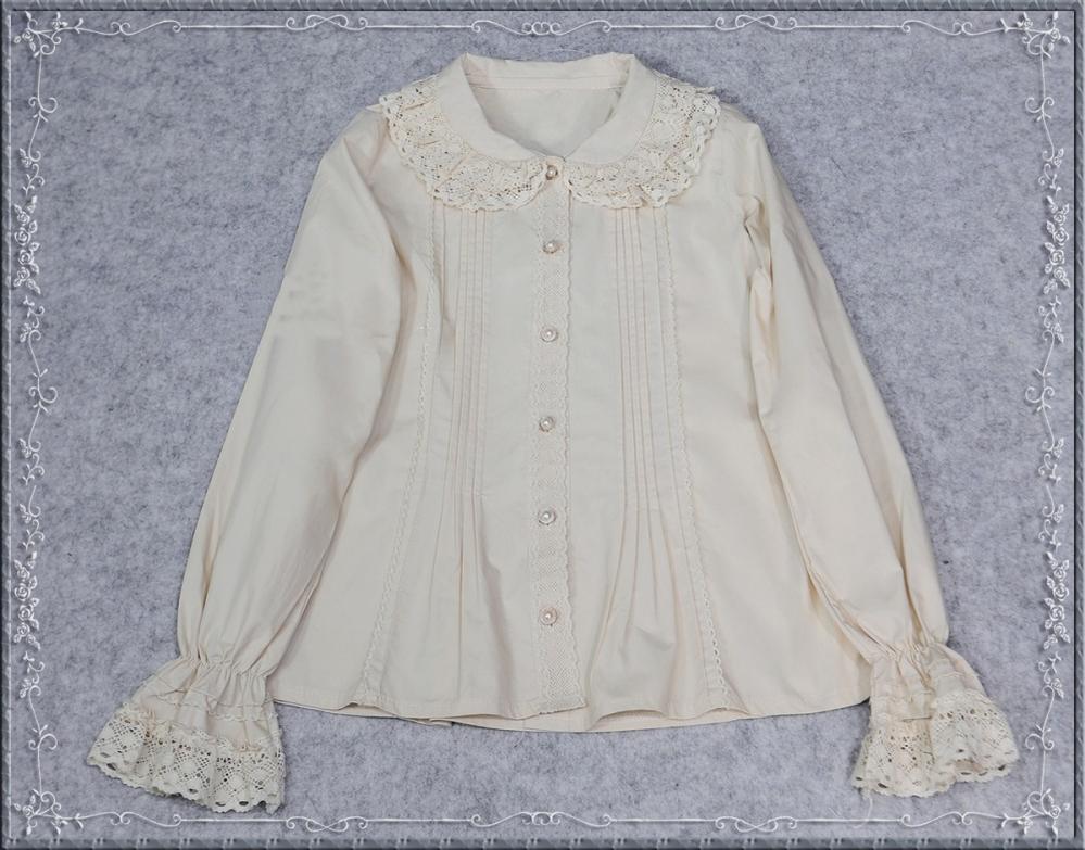 Tiny Garden~Cotton Retro Lace Lolita Blouse   