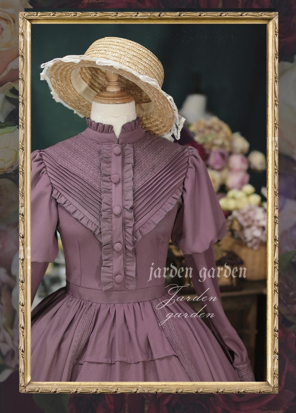 Tiny Garden - The Black Forest - Classic Lolita Stand Collar Dress OP