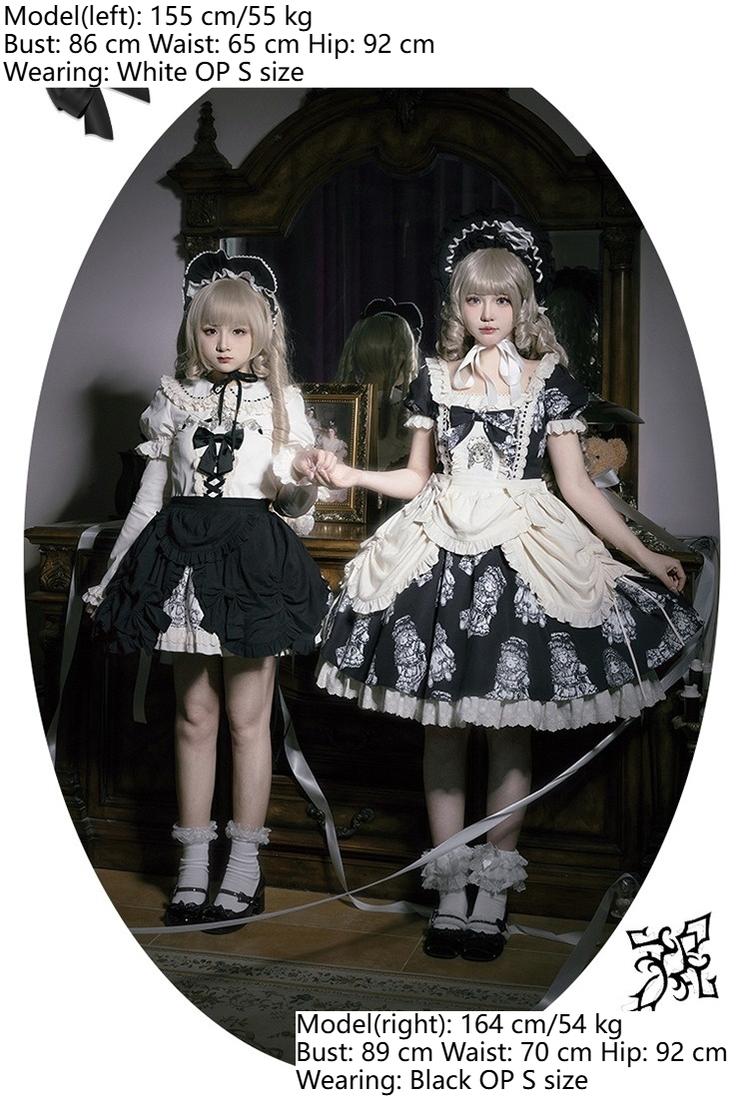 With PUJI~Doll Night~Vintage Twin Lolita OP Dress Embroidered Doll Dress   