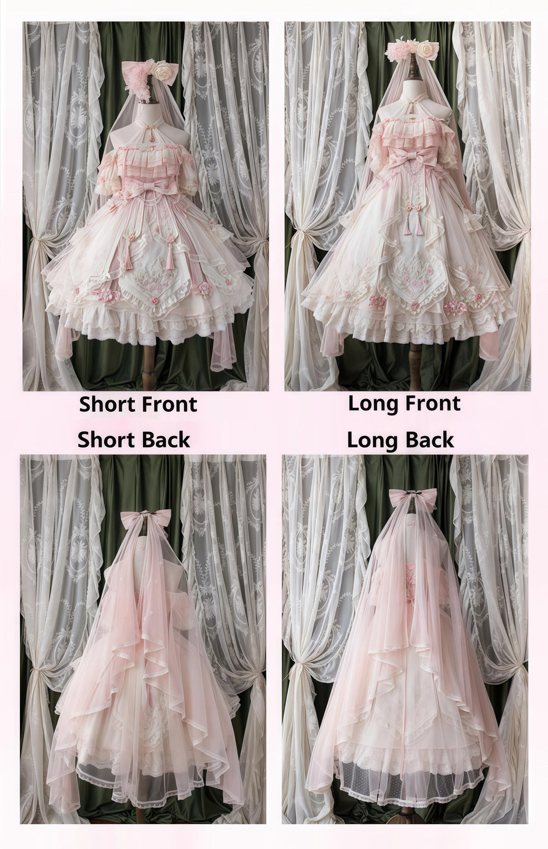 Unicorn Wings~Quetao~Pink Lolita Chinese Style Dress Outfit Halter Collar OP 41390:695022