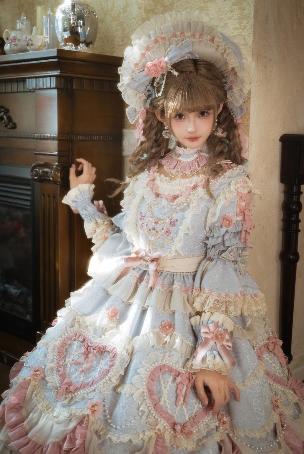 Bramble Rose - Antique Cake - Vintage Lolita OP Princess Dress Gorgeous Lolita Outfit 41536:701670