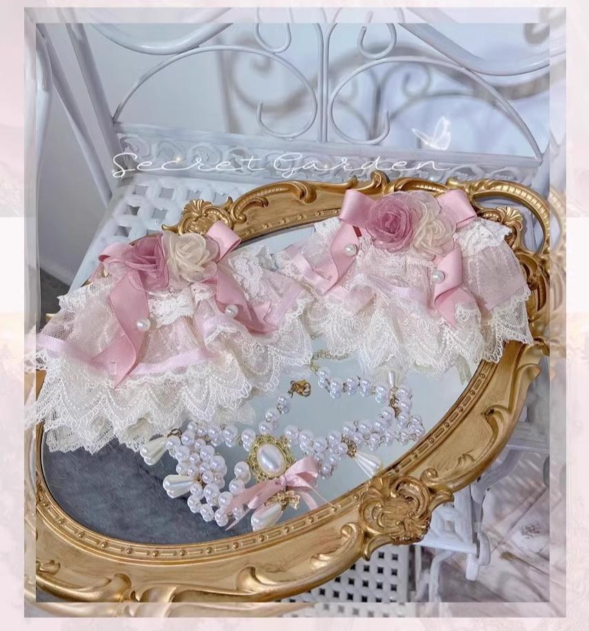 MieYe - Diana Rose - Bridal Lolita Dress Short Wedding OP with Accessories (F L M S XL) 41638:709208