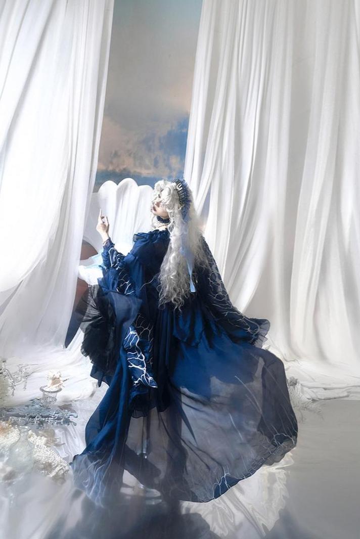 Atlantis - Gorgerous Classic Lolita Star Velvet JSK & Corset Skirt Set 45514:852603