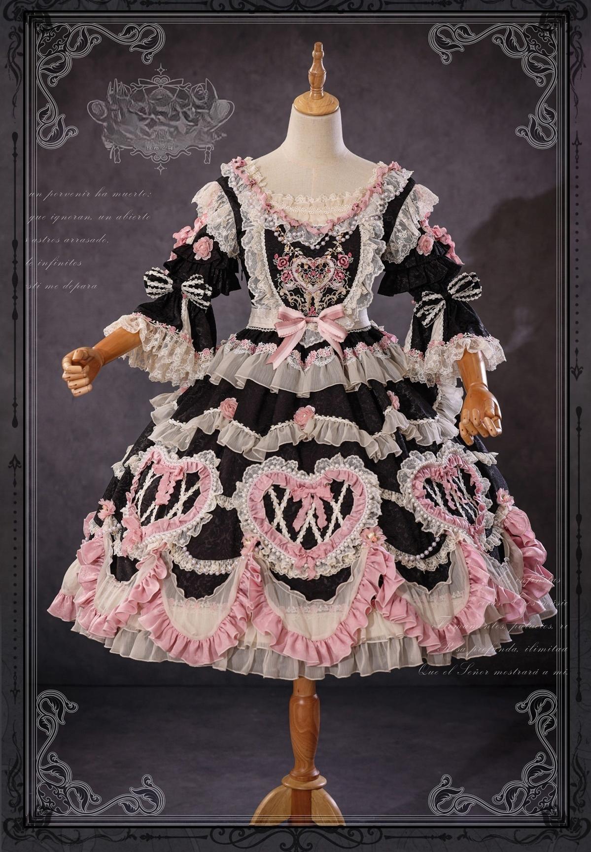 Bramble Rose - Antique Cake - Vintage Lolita OP Princess Dress Gorgeous Lolita Outfit 41536:701690