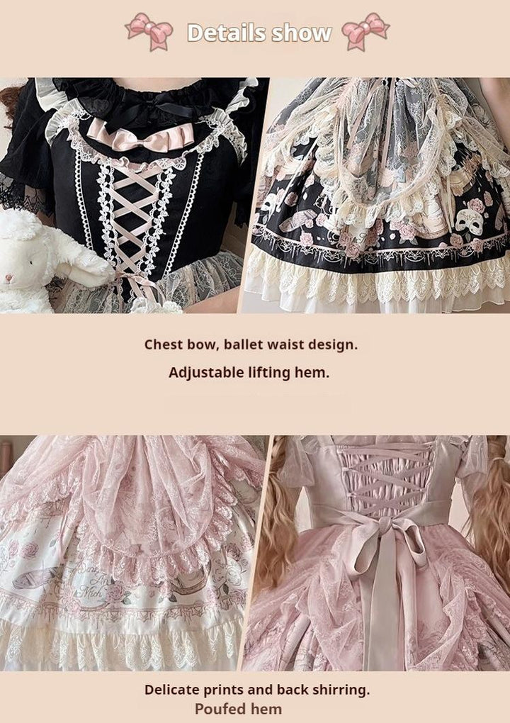 Sweet Date~Wedding Lolita Dress Bridal Elegant Retro JSK Daily Lolita Shirt   