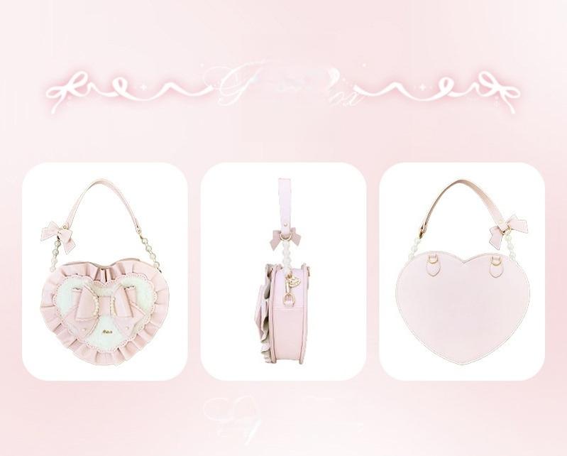 Small Gift Box - Sweet Lolita Heart Handbag, Bow Accent 44535:811745