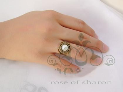 Rose of Sharon~Vintage Lolita Accessories Pearl Ring Ring Elegant Pearl Design  