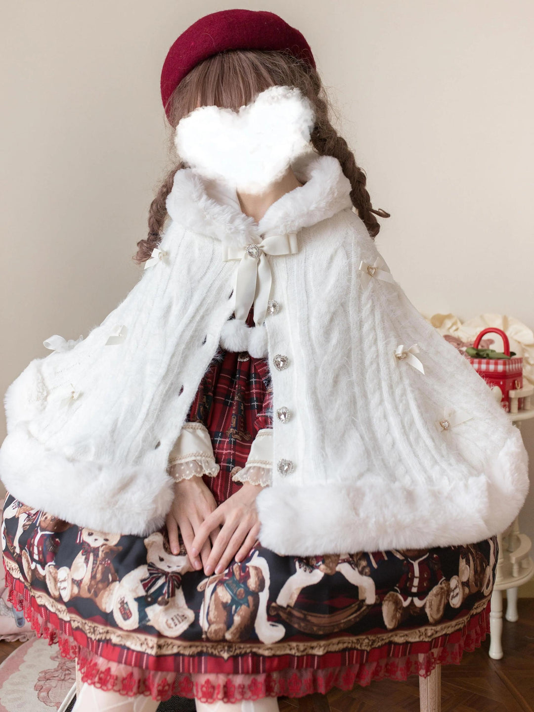 MIST~Sweet Bliss~Sweet Lolita Cape Winter Lolita Sweater Coat