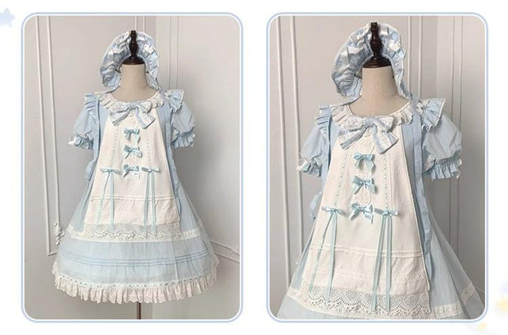 Spireme Cat~Roaming Adventure~Sweet Lolita OP Dress Cute BNT Cuffs   