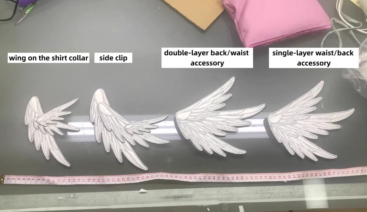 LustrE - Metallic Angel - Silver-white Punk Lolita JSK, Wing and Rhinestone Details (L M S XL XS) 44276:801973