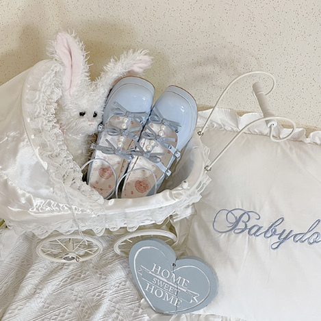 Pure Tea For Dream~Sweet Lolita Platform Pearl Bow Shoes 16296:217890
