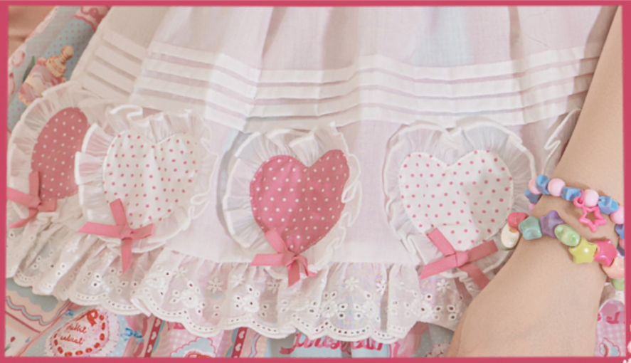Candy House~Soraya Makeup Kit~Sweet Lolita Pink SK and JSK Dresses   