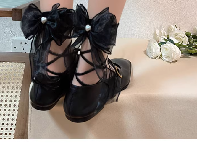 WAGUIR - Daily Lolita Gauze Bows Socks Multicolor
