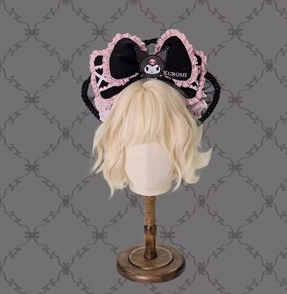 IP Collaboration Sweet Lolita JSK Dress Set,Kuromi Details Printed Padded KC Only XS