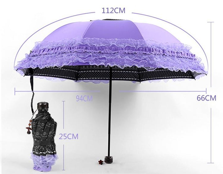 Qiteng~Daily Lolita Lace Princess Sunshade Parasol   