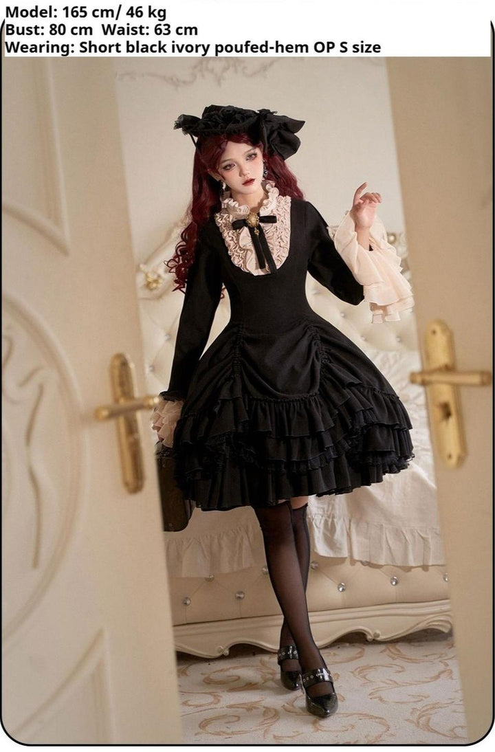 Susin Lolita~Moonlit Rose~Gothic Lolita OP Dress Winter Wool Lolita Overcoat   