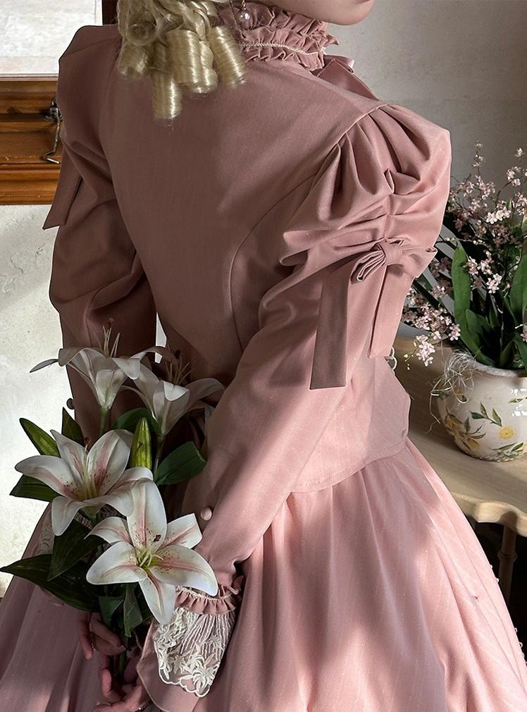 Embroidered Classic Lolita OP Dress, Lace Trim Shirt 45209:840299