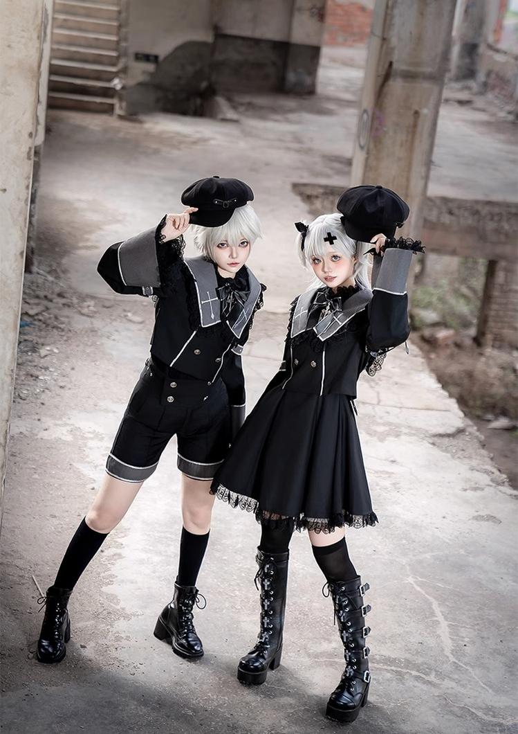 CastleToo~Rules of the Otherworld~Gothic Ouji Lolita Shorts Set with Embroidery Jacket