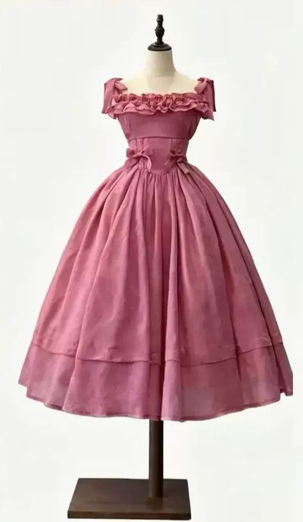 Kiss of Nyx 2.0 - Plus Size Classic Lolita Solid JSK Dress, Boned Waist (2XL 3XL L M S XL) 45947:869460