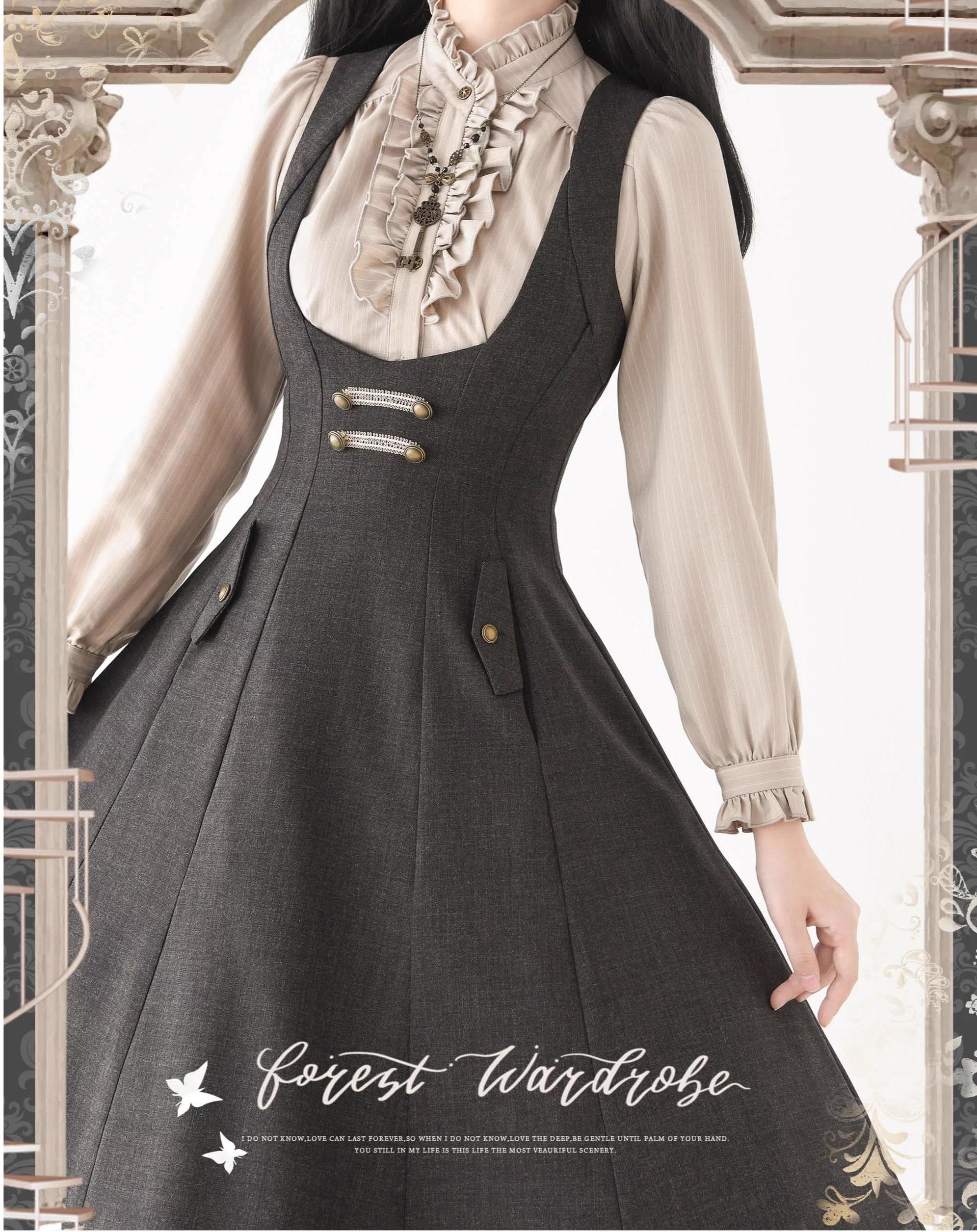 Forest Corridor - Classic Lolita Bust Supporting JSK, Waisted Shirt