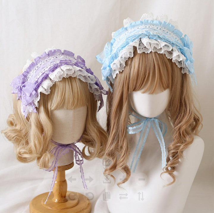 Xiaogui~Mood Limited~Elegant Lolita Headdress Bow Lace KC