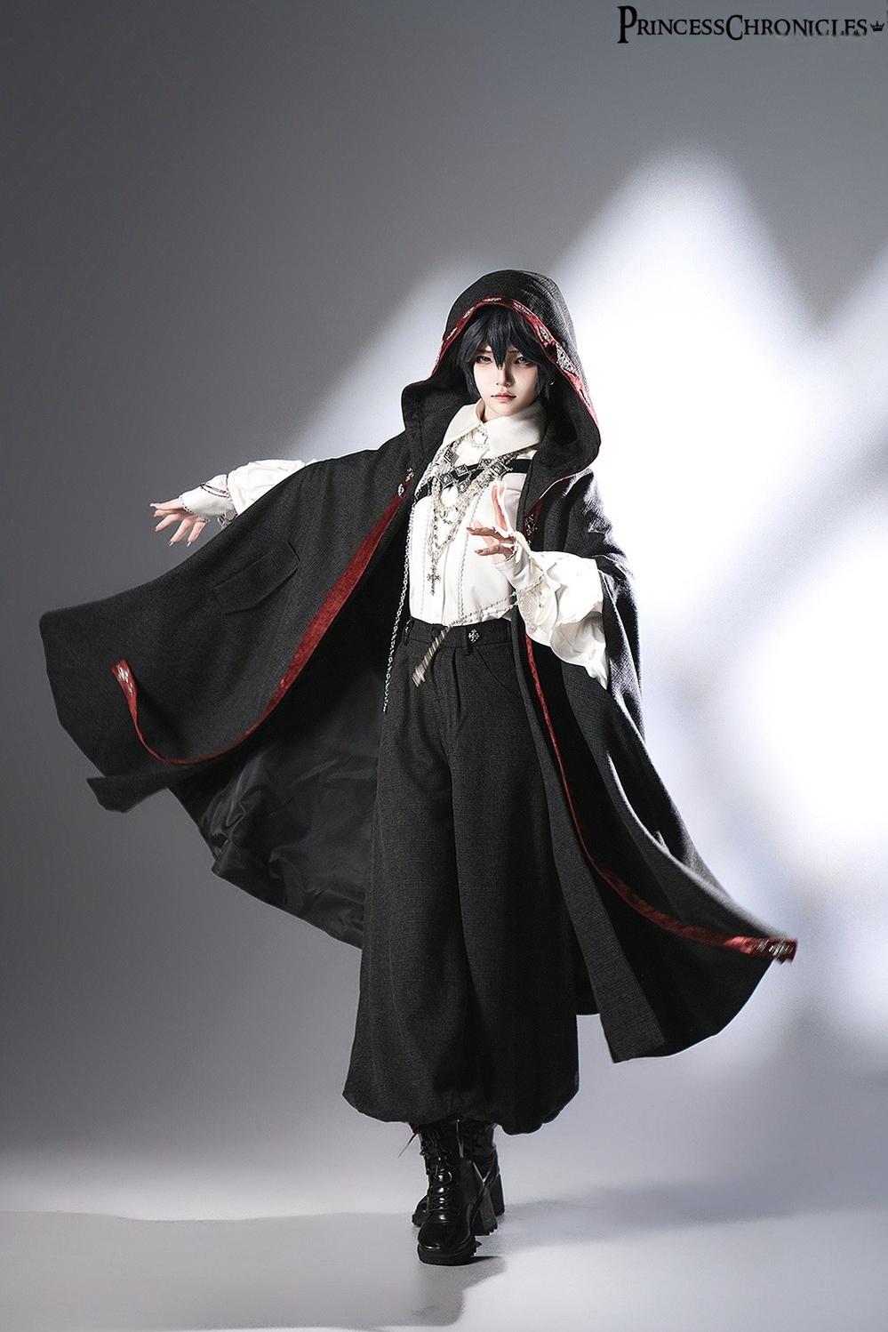 Princess Chronicles~Divine Covenant~Retro Ouji Lolita Pants Suit Male Lolita Long Cape