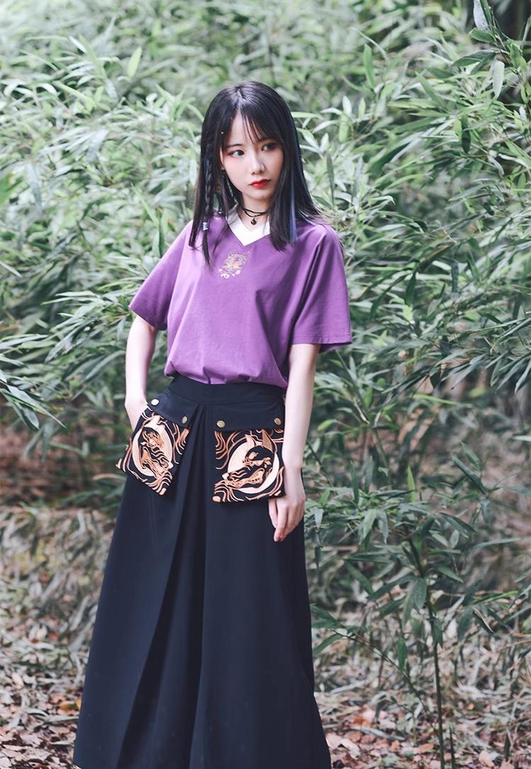 Quirky House~Wang Liang~Vintage Lolita Embroidered Pants Wide Leg Trousers   