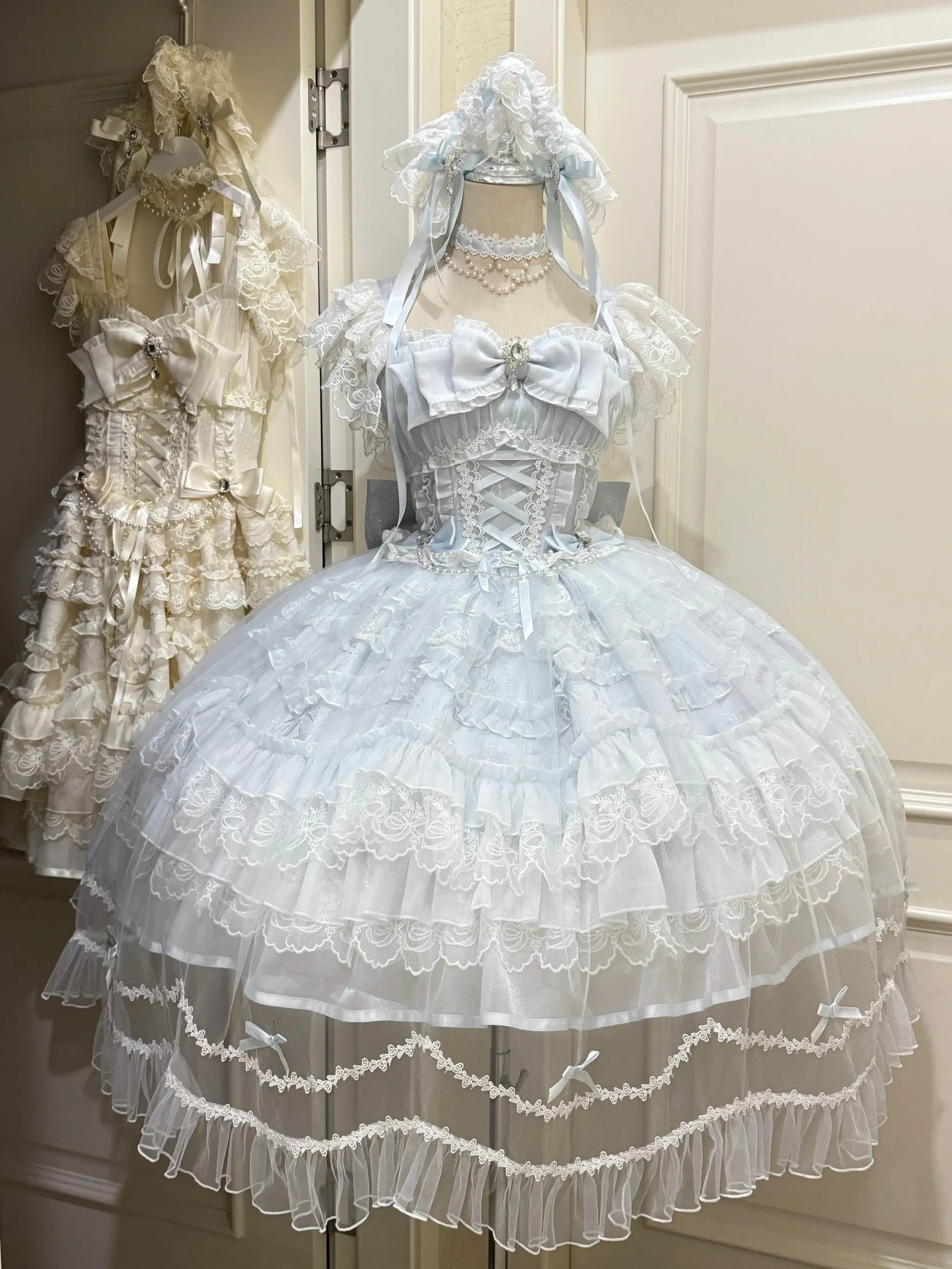 Sugar Girl - Eternal Vow - Weeding Lolita JSK, Detachable Overlay (L M S) 44248:800958