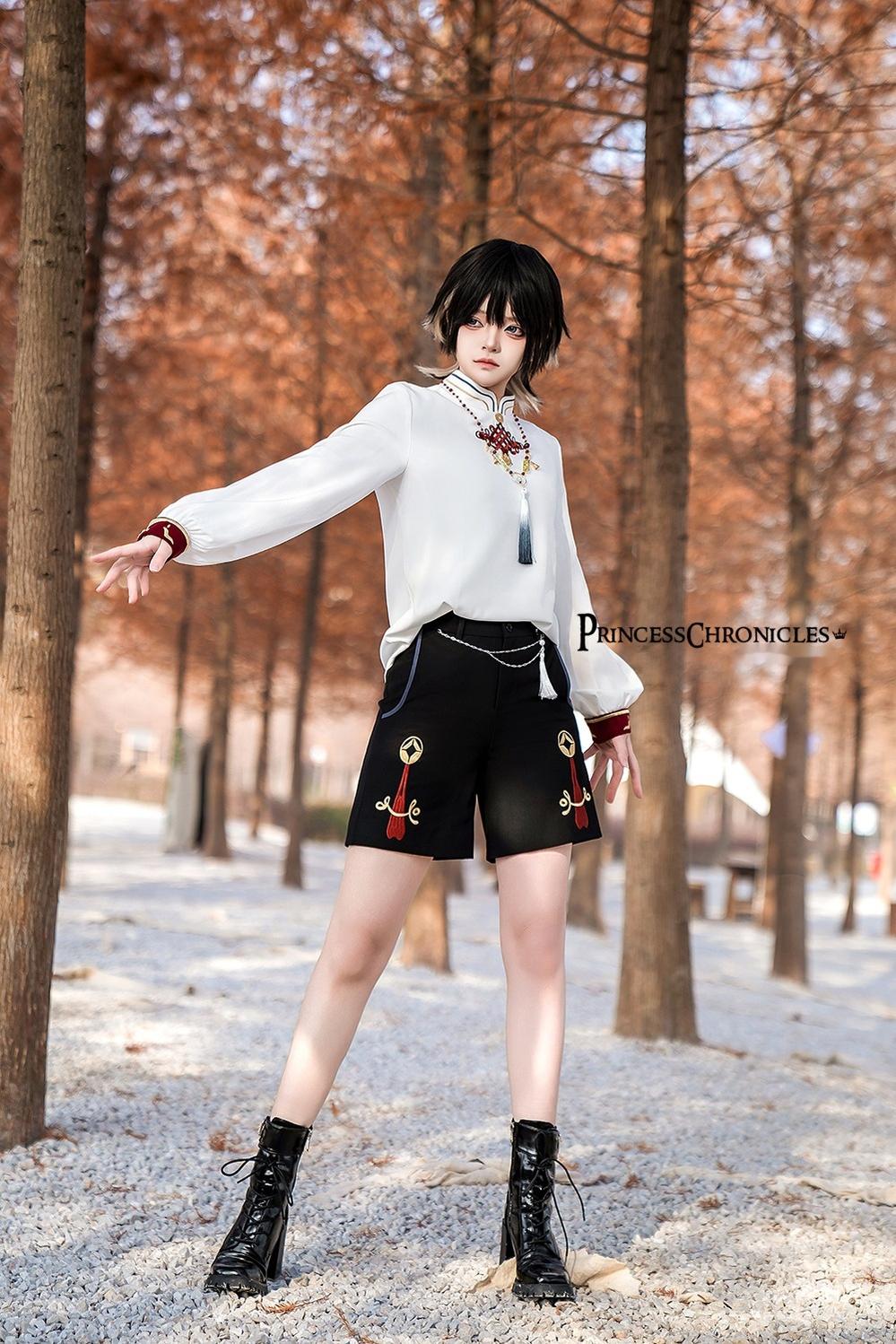 Princess Chronicles~Fortune and Treasure~Chinese Style Ouji Lolita Shorts Set with Cash Coins Details