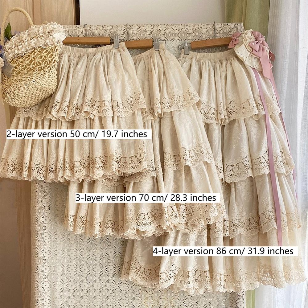 Miss Point~Forest Waltz~Classic Lolita Tiered Skirt Multi-layer Embroidered SK 40192:651498