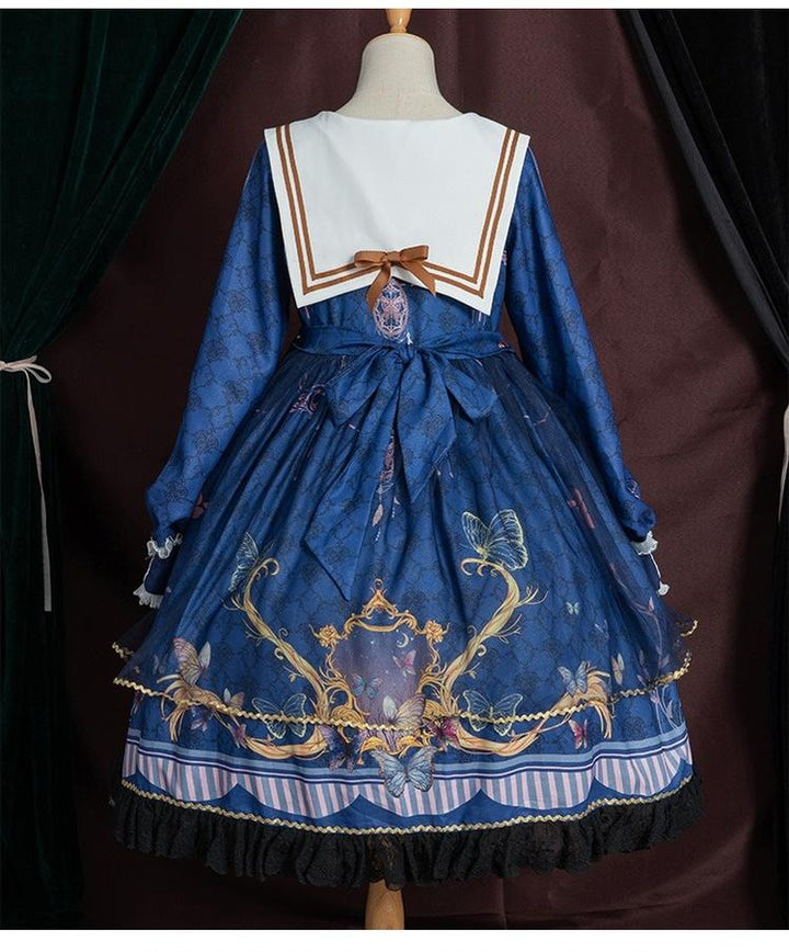 OCELOT~Classic Lolita OP Sailor Collar Elegant Lolita Dress   