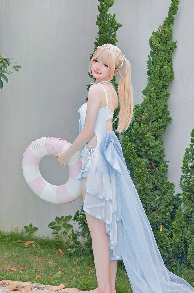 Tan Tuan~Water Melody~Lolita Inspired Swim Suits with Hollow-out Detail and Trailing