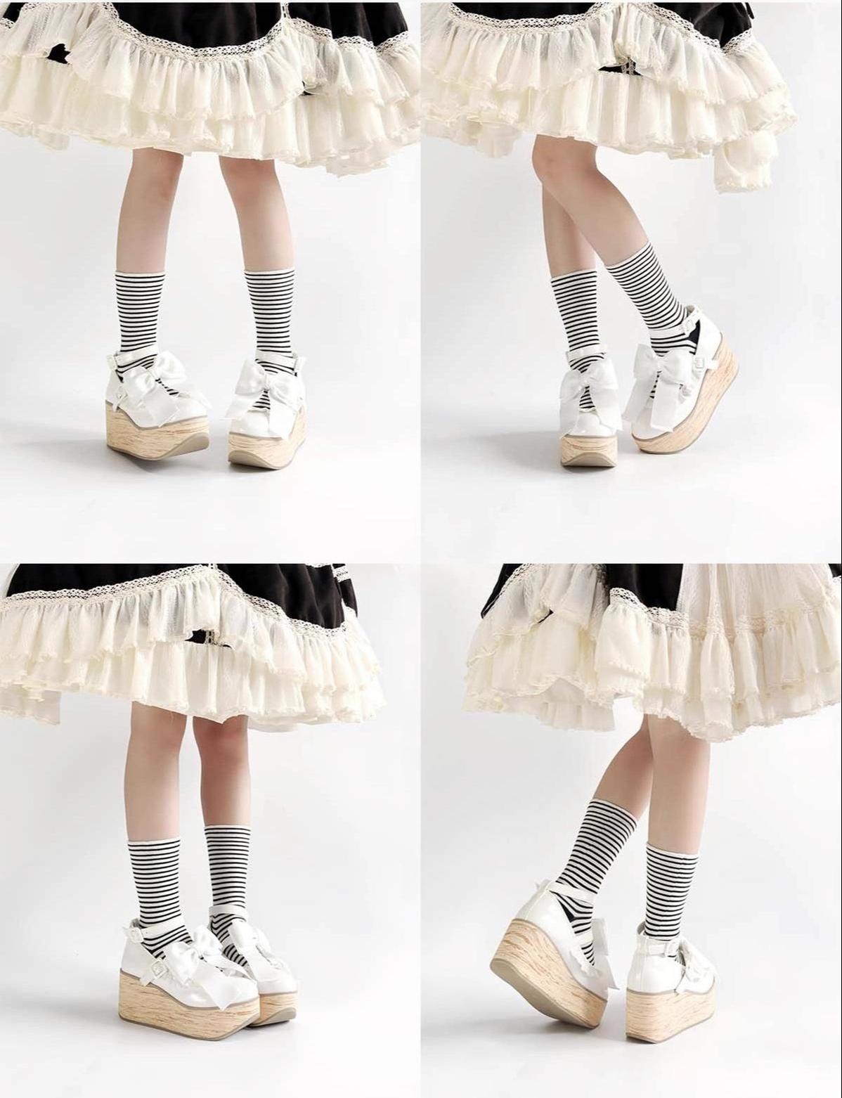 MODO - Shaking Platform - Kawaii Lolita Platform Heels Shoes, Detachable Bow 43860:787734