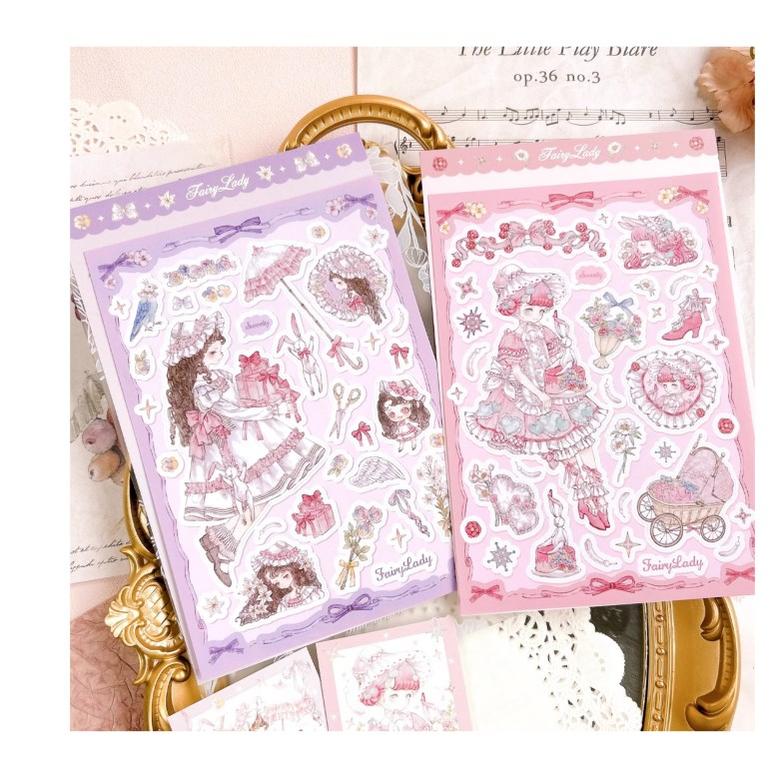 Buy For Me Collections number 24- Stickers (1 violet girl +1 Pink girl)  