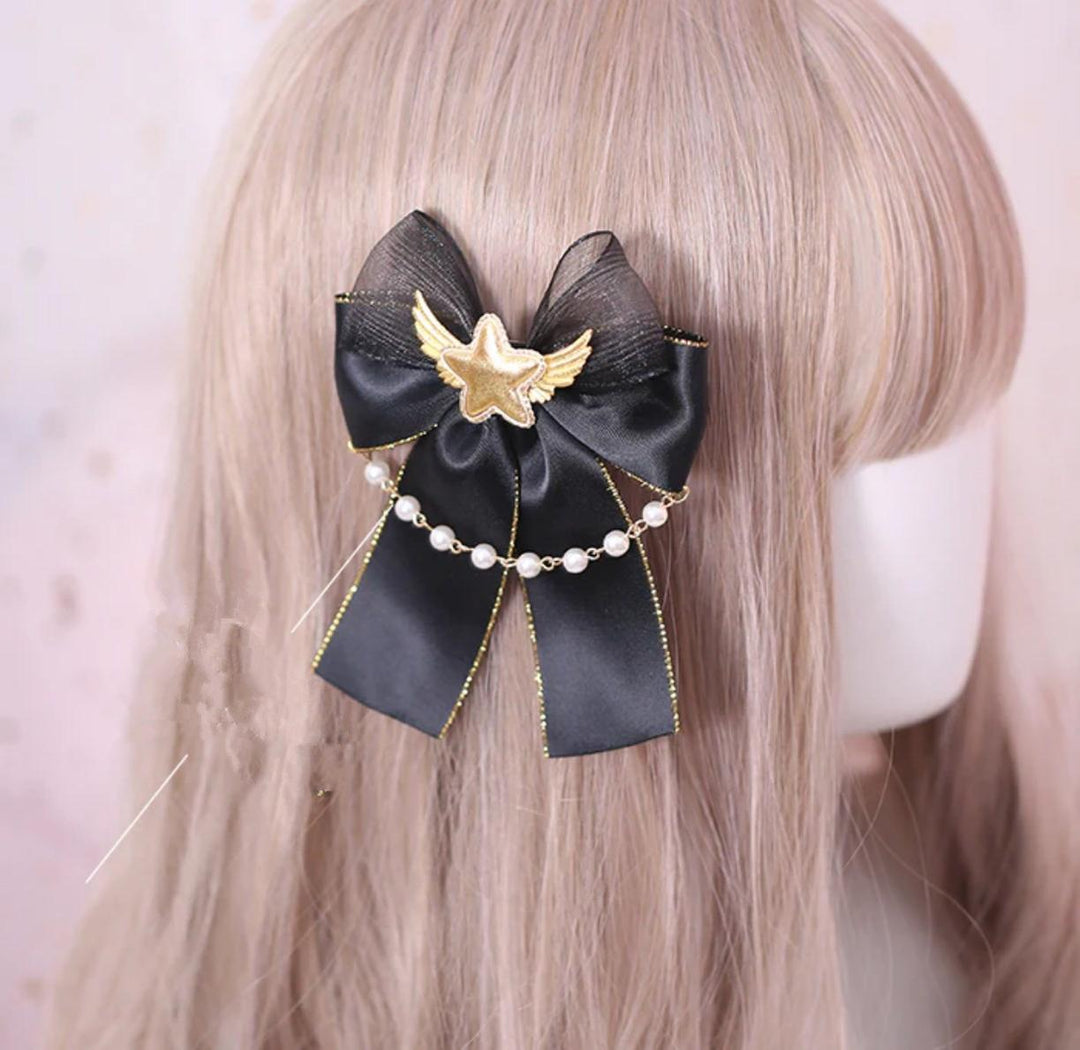 Xiaogui~Gothic Accessories Lolita Bow KC Hairclip