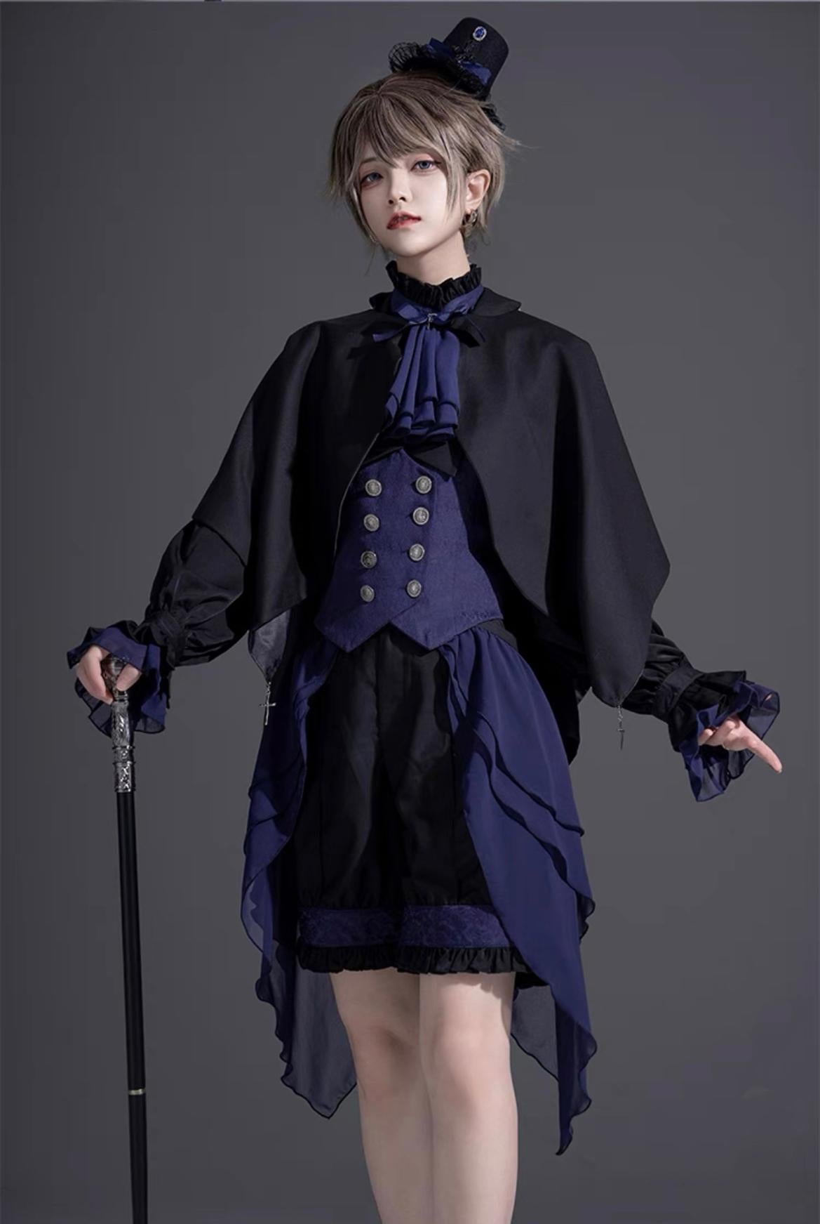 CastleToo - Evil Twins - Ouji Lolita Dress Lolita Vest Shirt Shorts Skirt Set 32646:388772