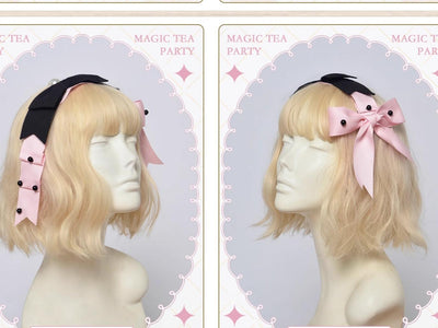 Magic Tea Party~Lena's Garland~Elegant Lolita HeaddressPearl Headband Set with Hair Clip   