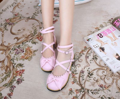 Sosic~Sweet Lolita Low Heel Shoes Multicolors   