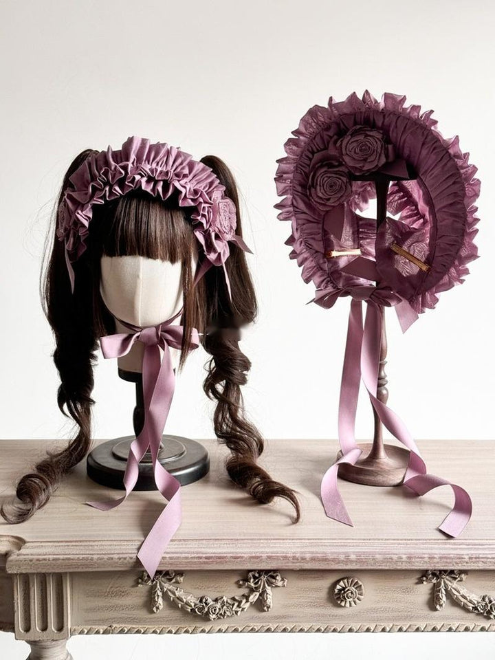 MAID~Elegant Lolita Hairband Bow Multiple Colors BNT