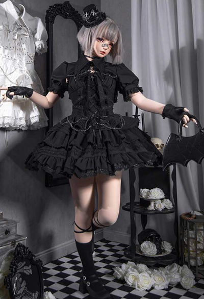 OCELOT~Contract Cross~Gothic Sweet Lolita Short Dress   