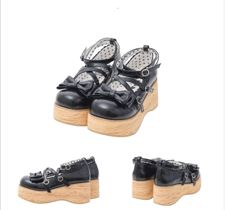 (Buyforme)MODO~Lolita Round-Toe Platform Multicolor Shoes   