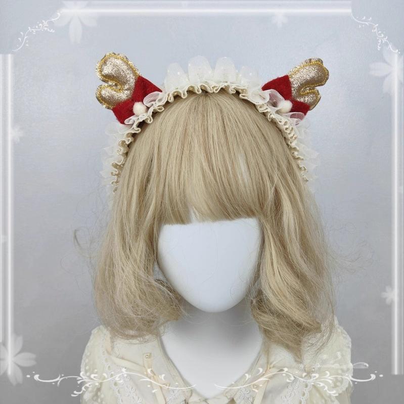 Cocoa Jam - Christmas Sweet Lolita Headdress, Antler Shaped Design (Trumpet) 43918:789877