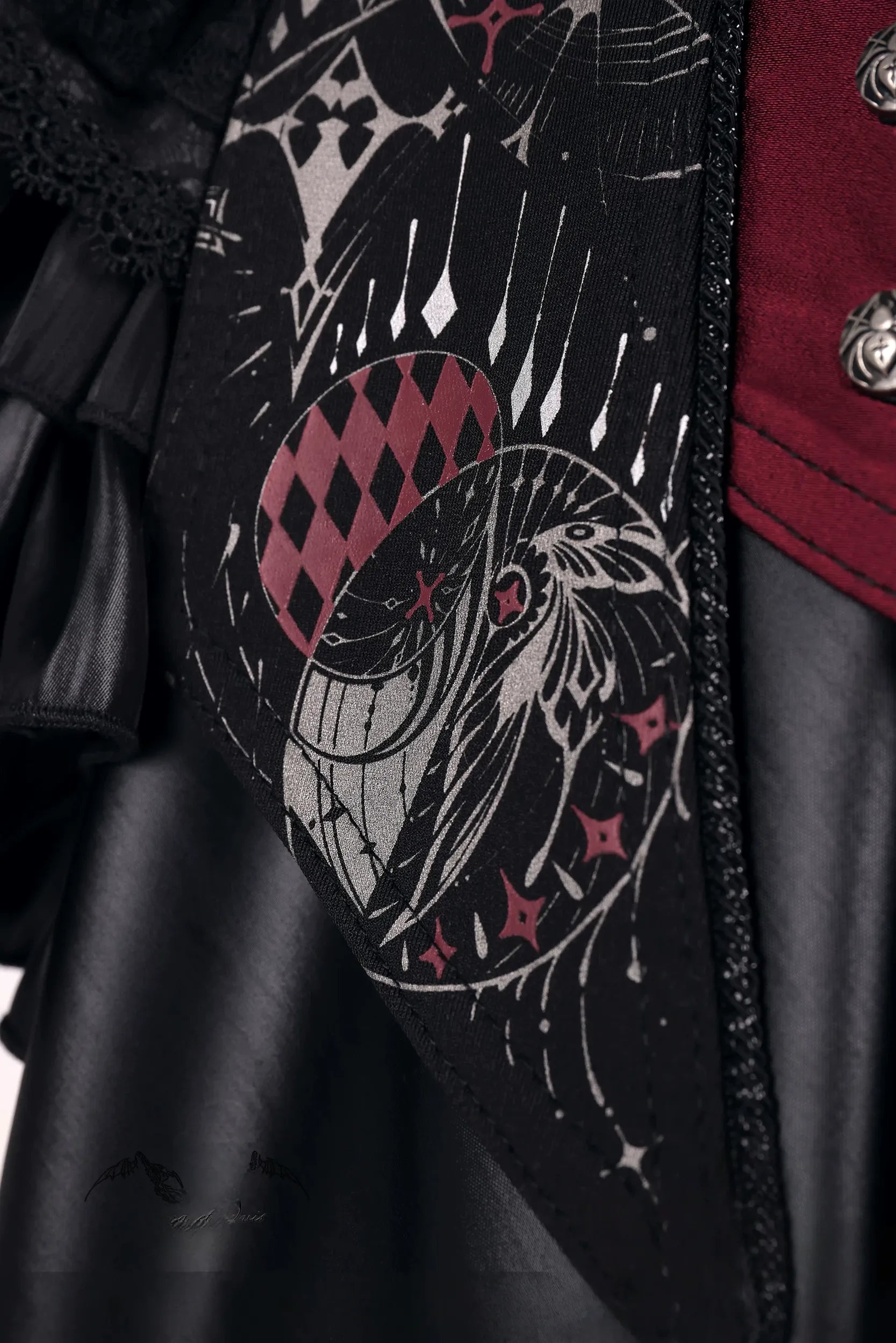 Nothing - Gothic Lolita Waist Cincher, Star and Moon Print Dress Train 45590:854724