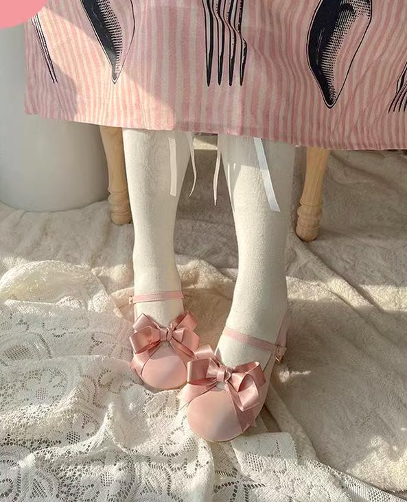 MODO~Beth~Kawaii Lolita Mary Jane Shoes Silk Round Toe   
