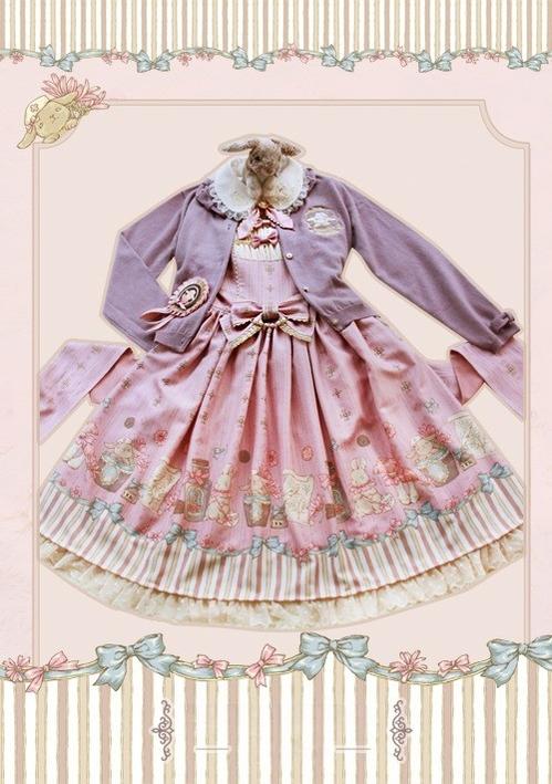 Youlanda~Benny Rabbit~Sweet Lolita Cardigan Academy Style Sweater