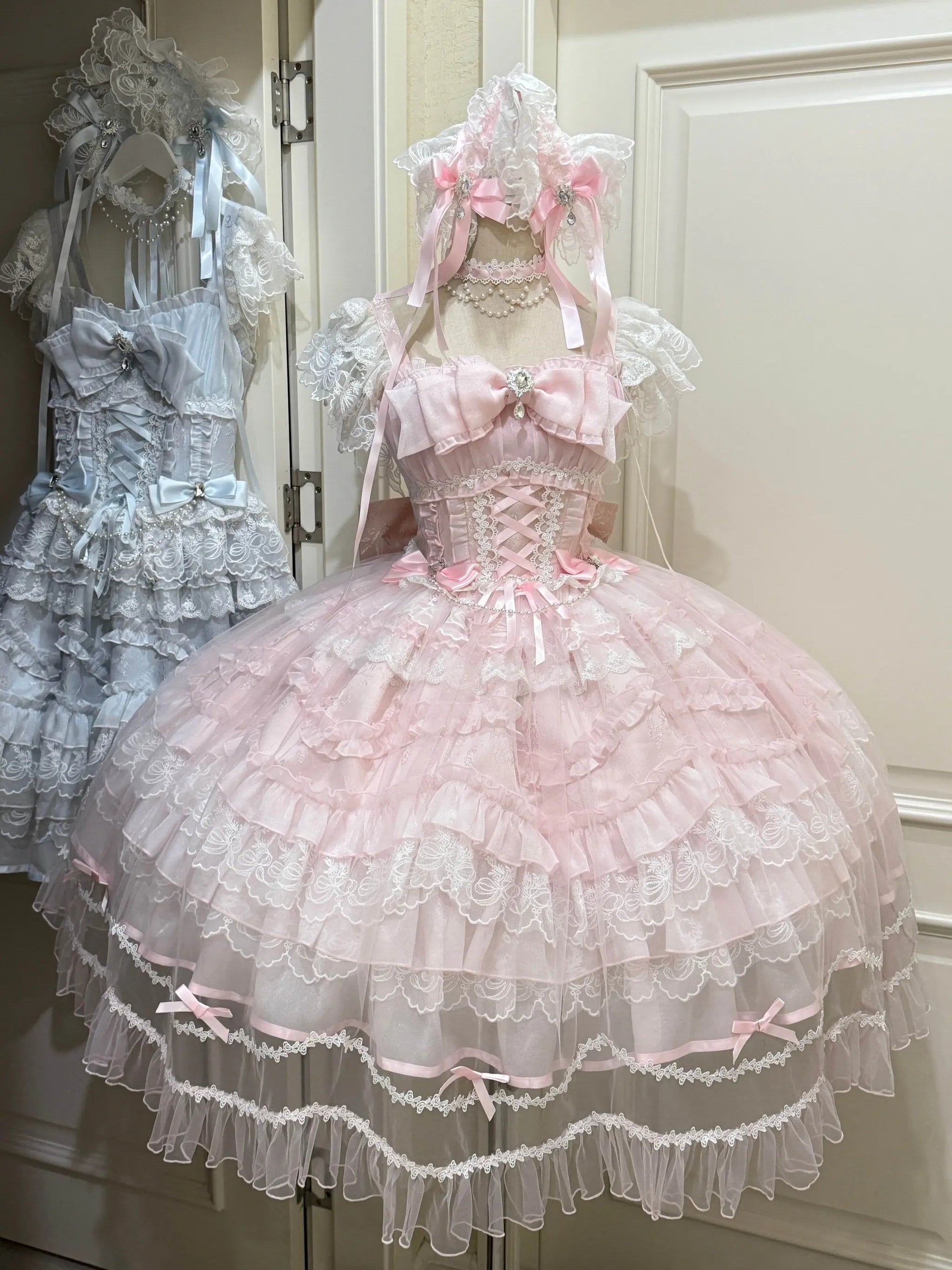 Sugar Girl - Eternal Vow - Weeding Lolita JSK, Detachable Overlay (L M S) 44248:800953